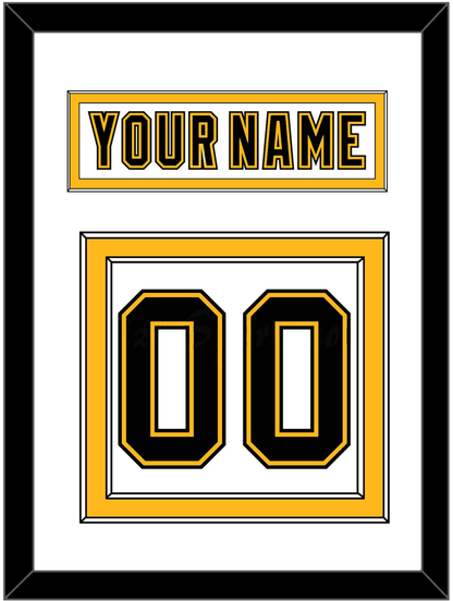 Boston Nameplate & Number (Back) - Home/Road White (1995-2007) - Signature Tier 1