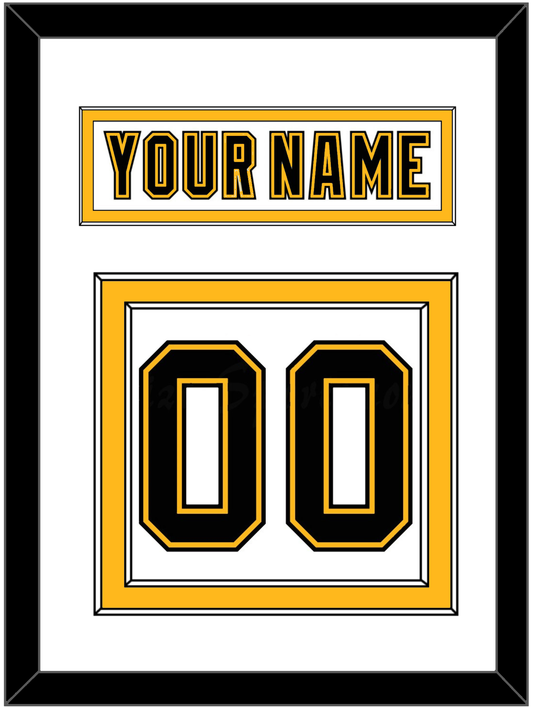 Boston Nameplate & Number (Back) - Home/Road White (1995-2007) - Signature Tier 1