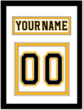 Boston Nameplate & Number (Back) - Road White (2007-2017) - Double Mat 1