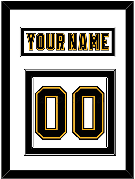 Boston Nameplate & Number (Back) - Home/Road White (1995-2007) - Signature Tier 2