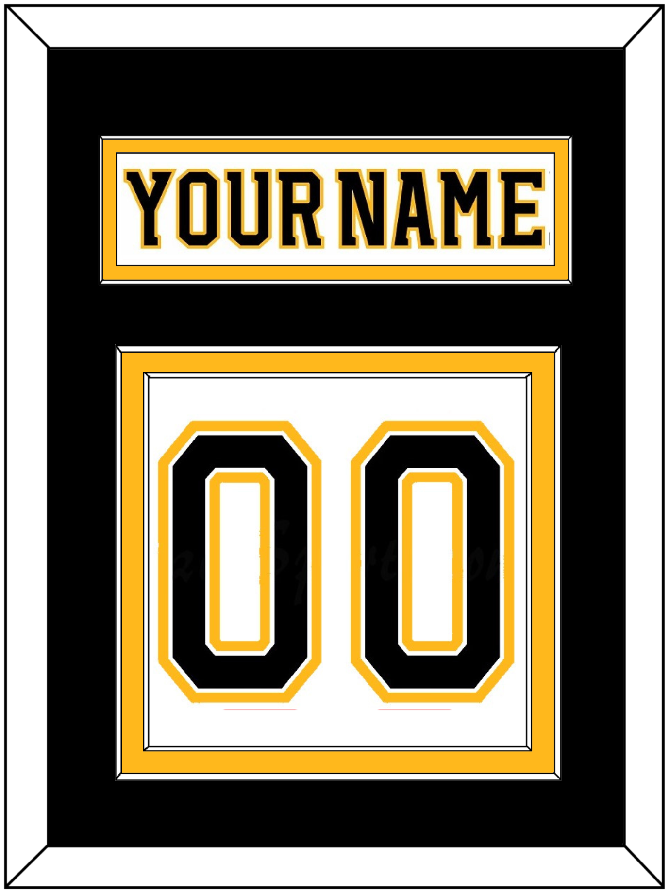 Boston Nameplate & Number (Back) - Road White (2007-2017) - Signature Tier 3