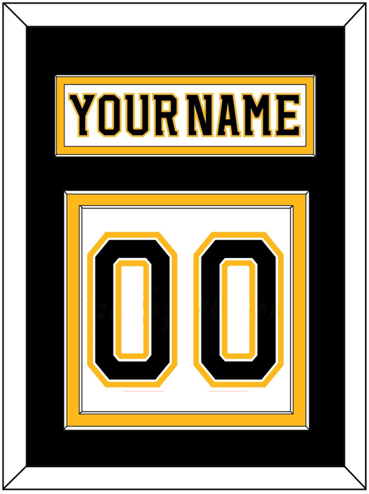 Boston Nameplate & Number (Back) - Road White (2007-2017) - Signature Tier 3