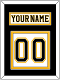 Boston Nameplate & Number (Back) - Road White (2007-2017) - Double Mat 3