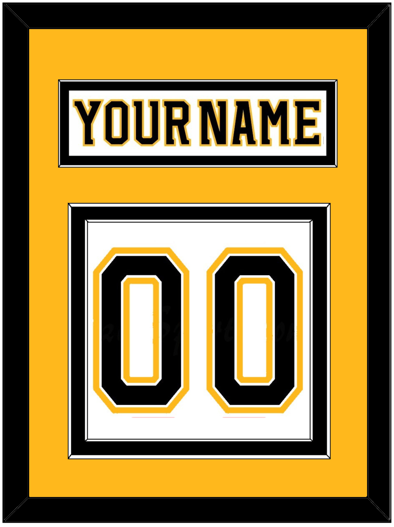 Boston Nameplate & Number (Back) - Road White (2007-2017) - Signature Tier 4