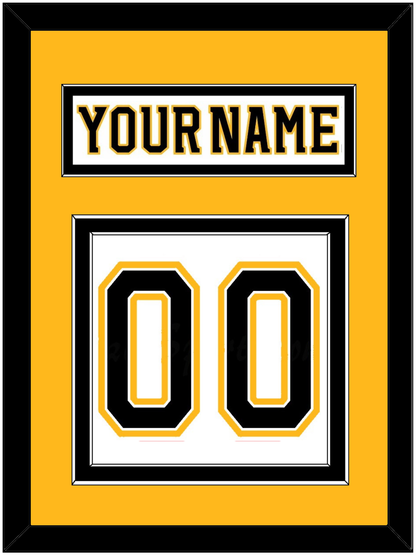 Boston Nameplate & Number (Back) - Road White (2007-2017) - Signature Tier 4