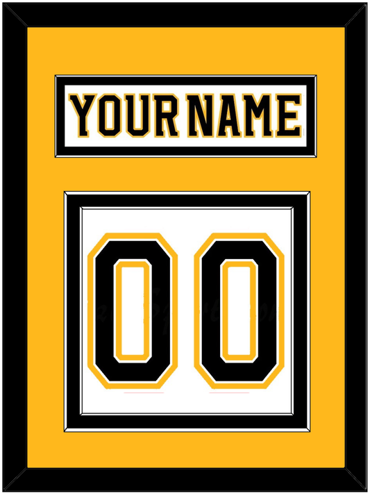 Boston Nameplate & Number (Back) - Road White (2007-2017) - Signature Tier 4