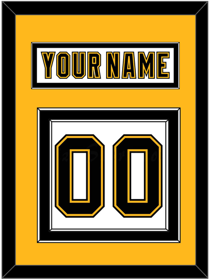 Boston Nameplate & Number (Back) - Home/Road White (1995-2007) - Signature Tier 4