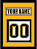 Boston Nameplate & Number (Back) - Home/Road White (1995-2007) - Double Mat 4