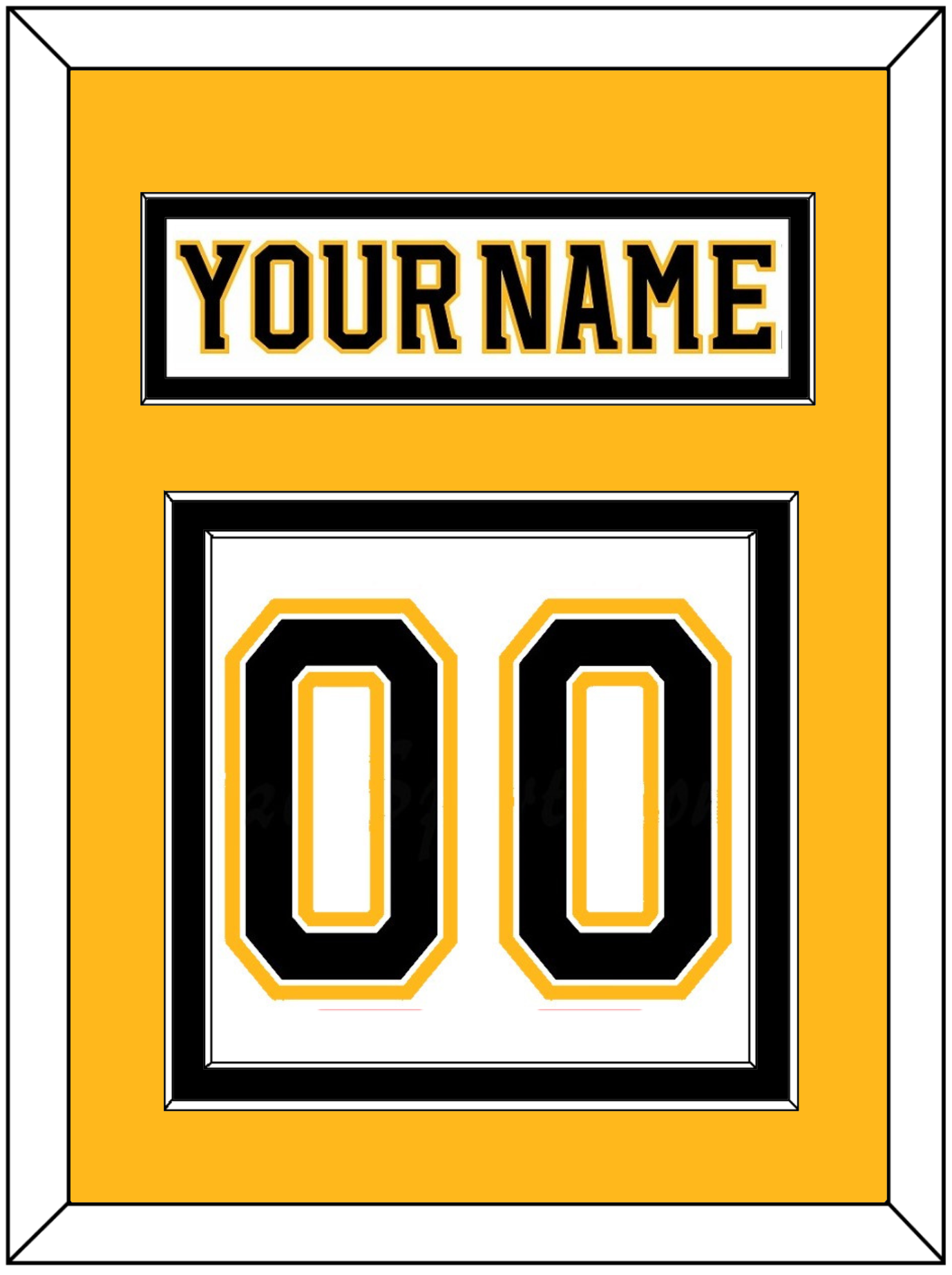 Boston Nameplate & Number (Back) - Road White (2007-2017) - Signature Tier 4