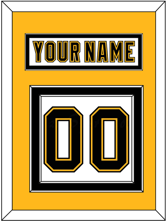 Boston Nameplate & Number (Back) - Home/Road White (1995-2007) - Signature Tier 4