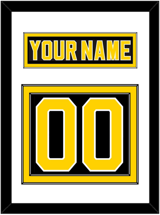 Boston Nameplate & Number (Back) - Road Black (1981-1995) - Signature Tier 1