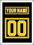Boston Nameplate & Number (Back) - Road Black (1981-1995) - Double Mat 2