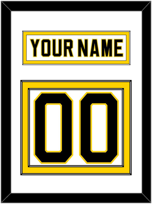 Boston Nameplate & Number (Back) - Home White (1981-1995) - Signature Tier 1