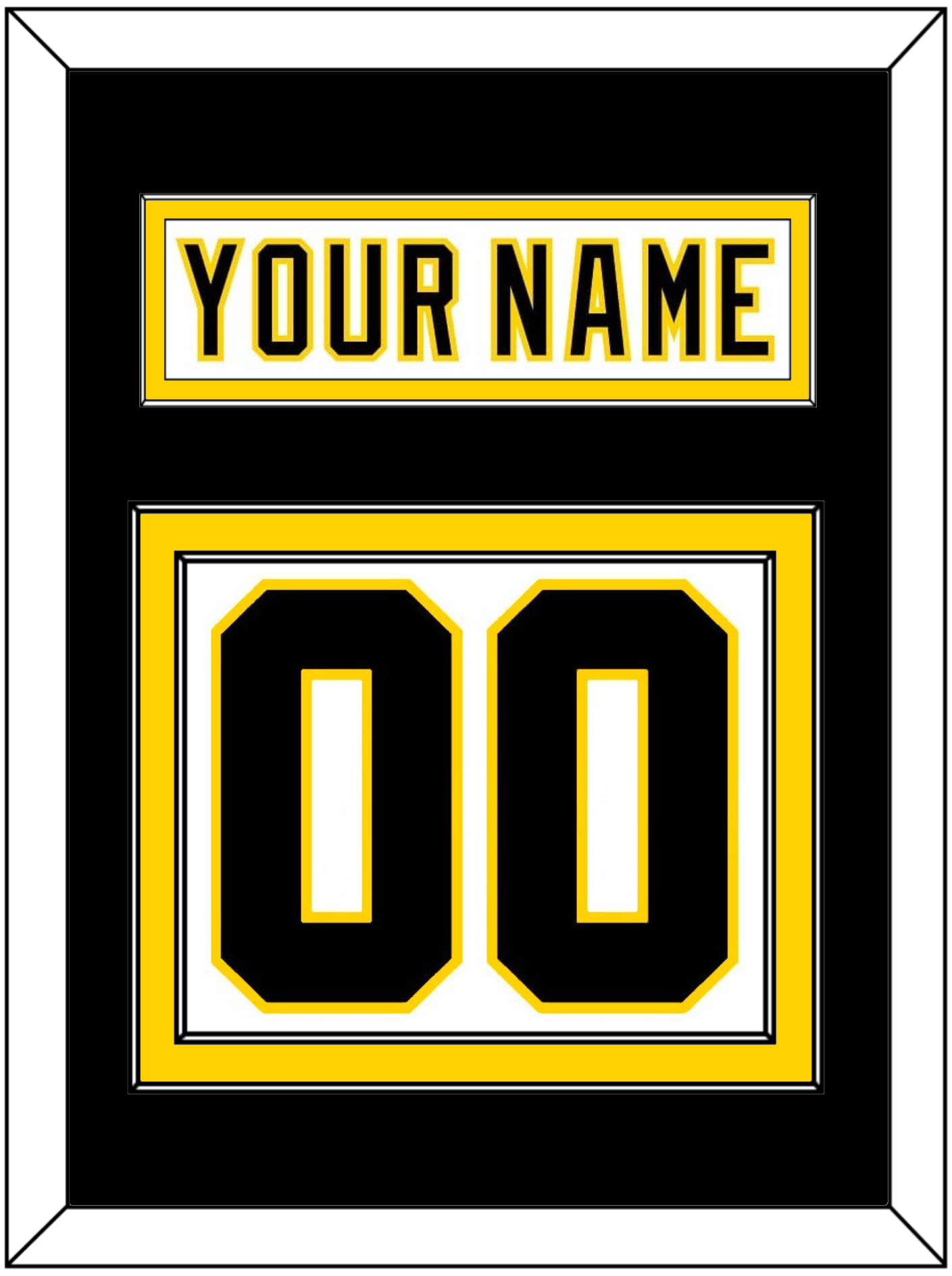 Boston Nameplate & Number (Back) - Home White (1977-1981) - Signature Tier 3
