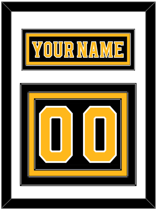 Boston Nameplate & Number (Back) - Home Black - Premier Tier 1