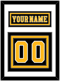 Boston Nameplate & Number (Back) - Home Black - Triple Mat 1
