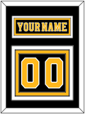 Boston Nameplate & Number (Back) - Home Black - Triple Mat 2