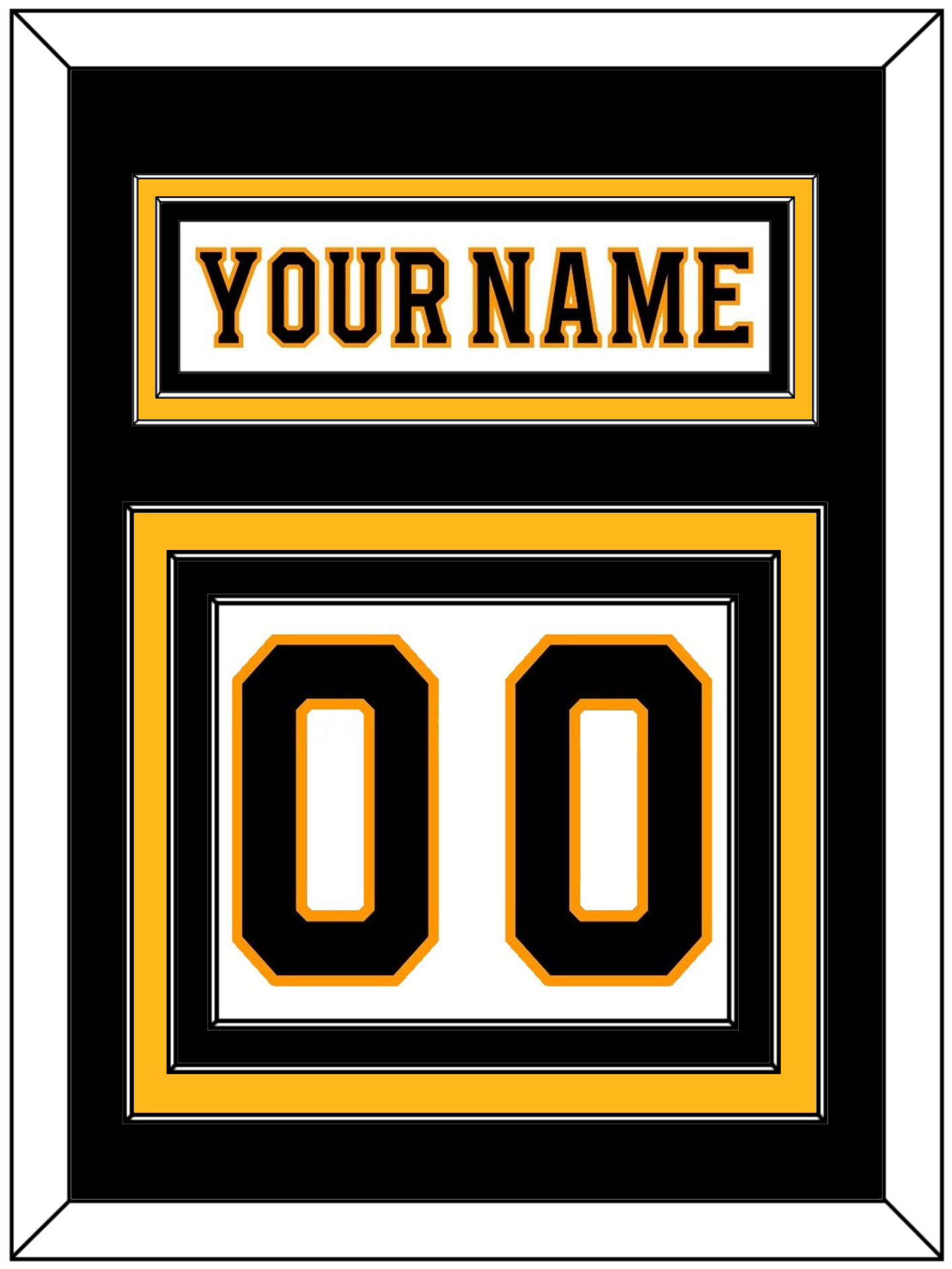 Boston Nameplate & Number (Back) - Road White - Premier Tier 2