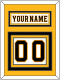 Boston Nameplate & Number (Back) - Road White - Triple Mat 3