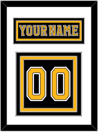 Boston Nameplate & Number (Back) - Home Black (2007-2017) - Premier Tier 1