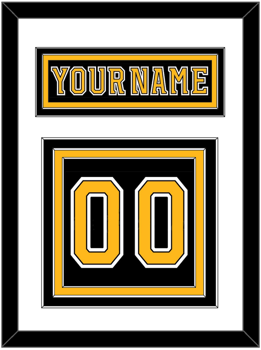 Boston Nameplate & Number (Back) - Home Black (2007-2017) - Premier Tier 1