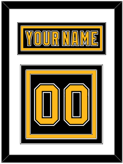 Boston Nameplate & Number (Back) - Road/Home Black (1995-2007) - Premier Tier 1