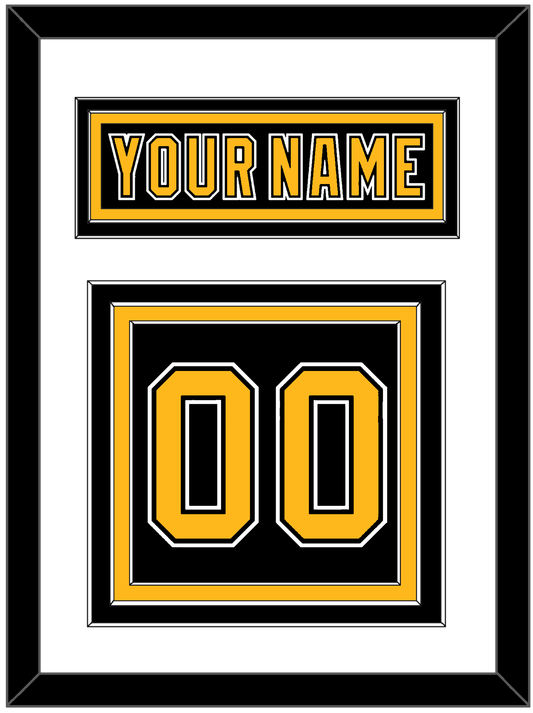 Boston Nameplate & Number (Back) - Road/Home Black (1995-2007) - Premier Tier 1