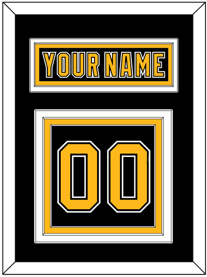 Boston Nameplate & Number (Back) - Road/Home Black (1995-2007) - Premier Tier 2