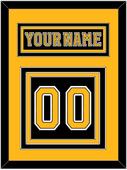 Boston Nameplate & Number (Back) - Home Black (2007-2017) - Premier Tier 3