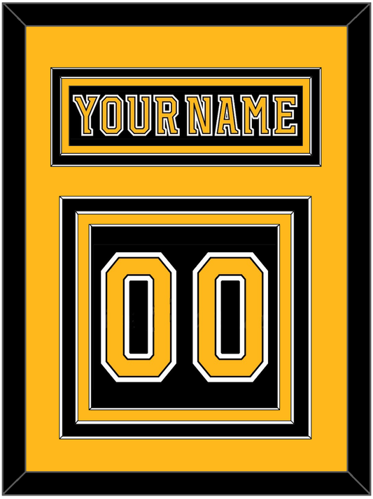 Boston Nameplate & Number (Back) - Home Black (2007-2017) - Premier Tier 3