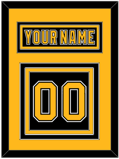 Boston Nameplate & Number (Back) - Road/Home Black (1995-2007) - Premier Tier 3
