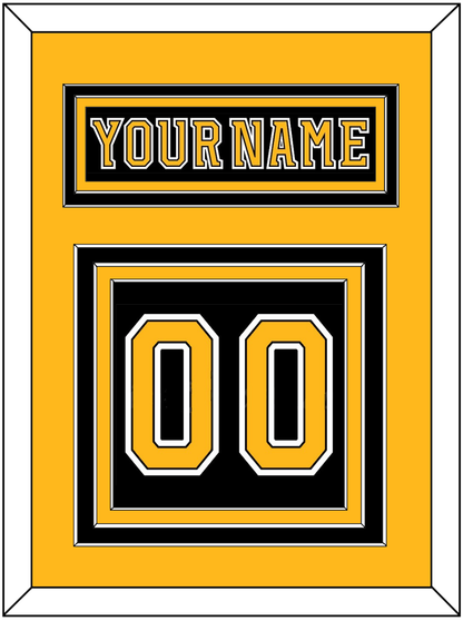 Boston Nameplate & Number (Back) - Home Black (2007-2017) - Premier Tier 3