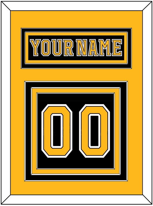 Boston Nameplate & Number (Back) - Home Black (2007-2017) - Premier Tier 3