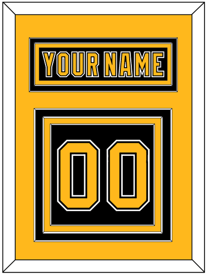 Boston Nameplate & Number (Back) - Road/Home Black (1995-2007) - Premier Tier 3