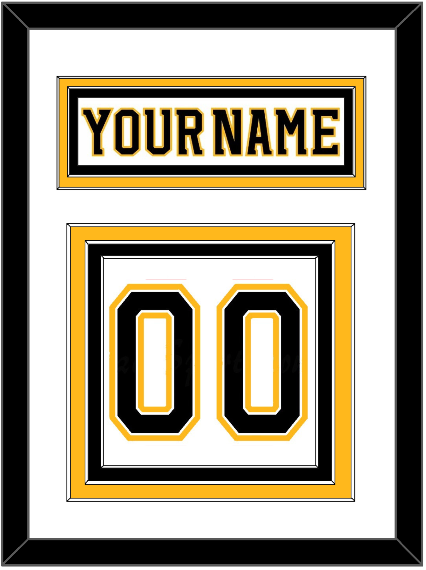 Boston Nameplate & Number (Back) - Road White (2007-2017) - Premier Tier 1