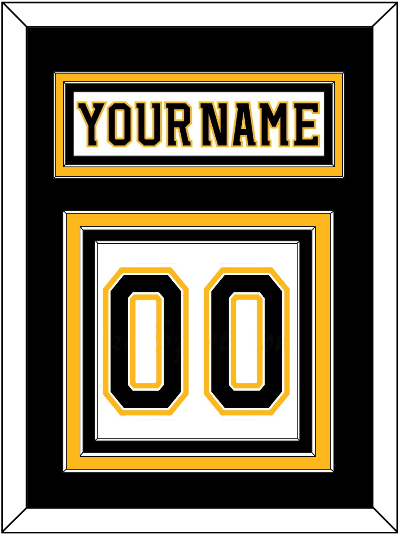 Boston Nameplate & Number (Back) - Road White (2007-2017) - Premier Tier 2