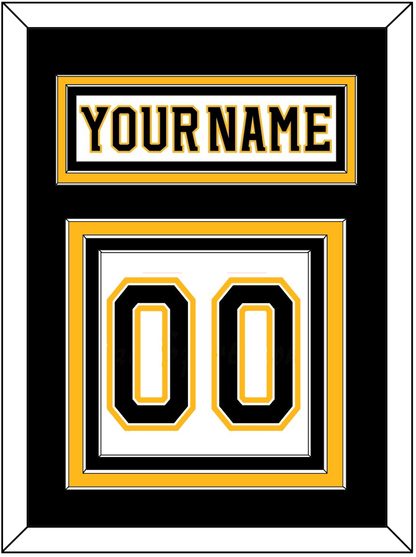 Boston Nameplate & Number (Back) - Road White (2007-2017) - Premier Tier 2