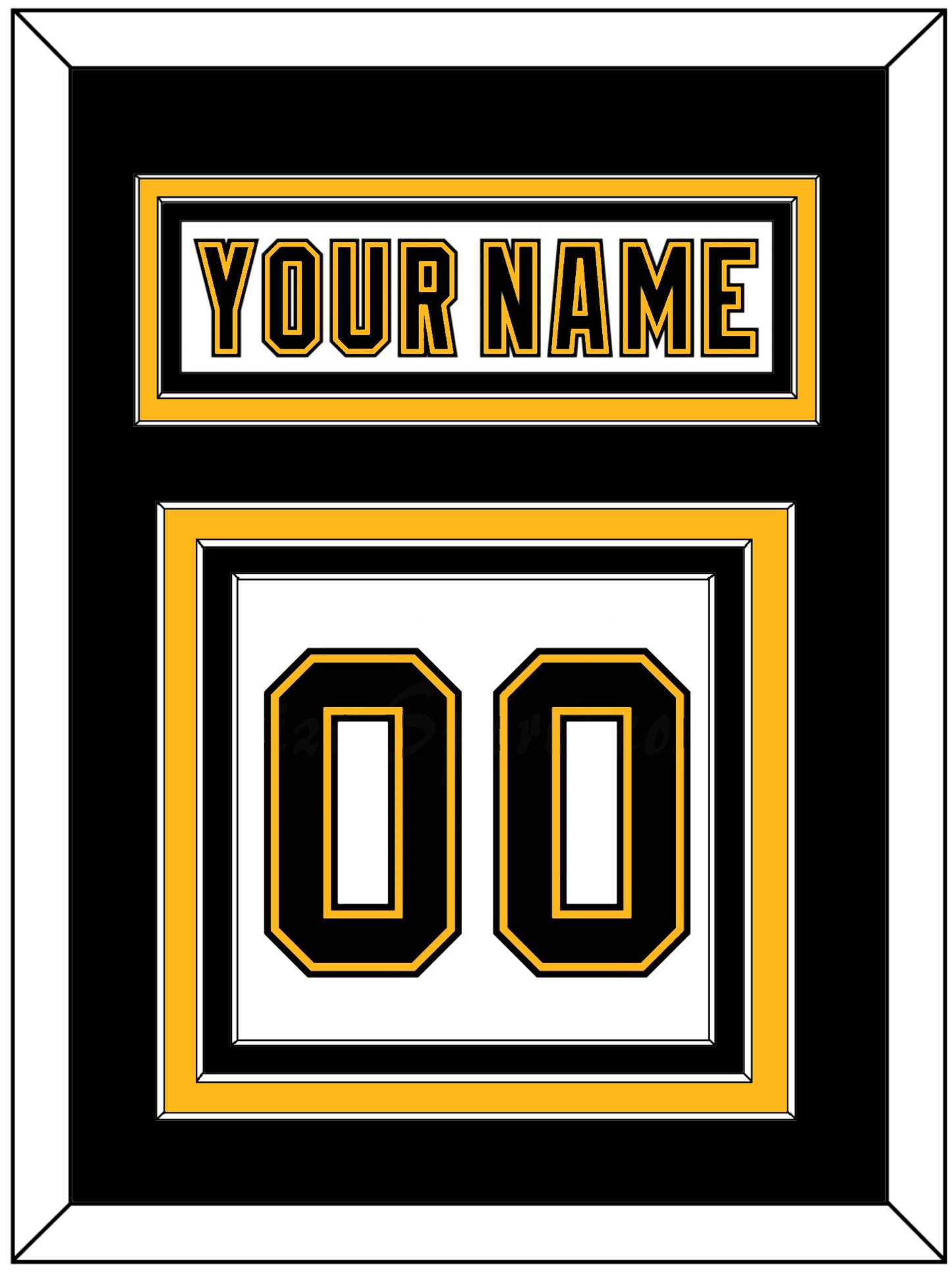 Boston Nameplate & Number (Back) - Home/Road White (1995-2007) - Premier Tier 2