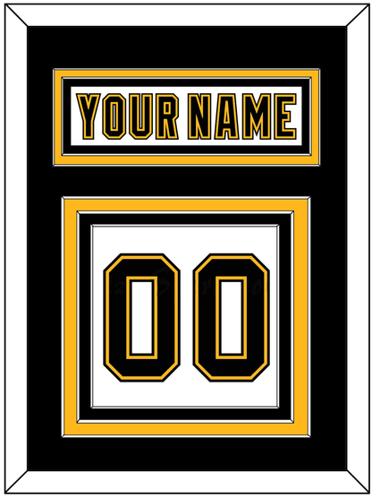 Boston Nameplate & Number (Back) - Home/Road White (1995-2007) - Premier Tier 2