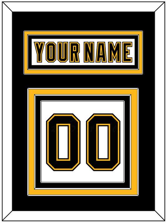 Boston Nameplate & Number (Back) - Home/Road White (1995-2007) - Premier Tier 2