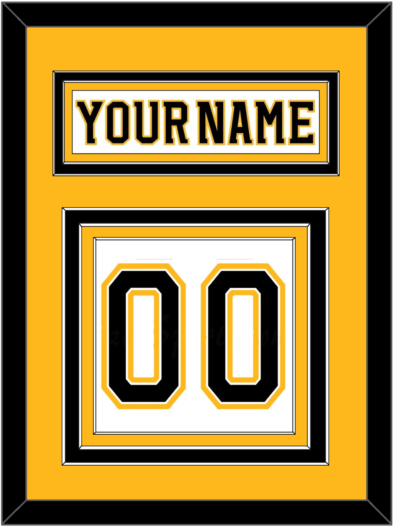 Boston Nameplate & Number (Back) - Road White (2007-2017) - Premier Tier 3