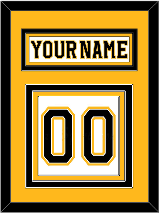 Boston Nameplate & Number (Back) - Road White (2007-2017) - Premier Tier 3