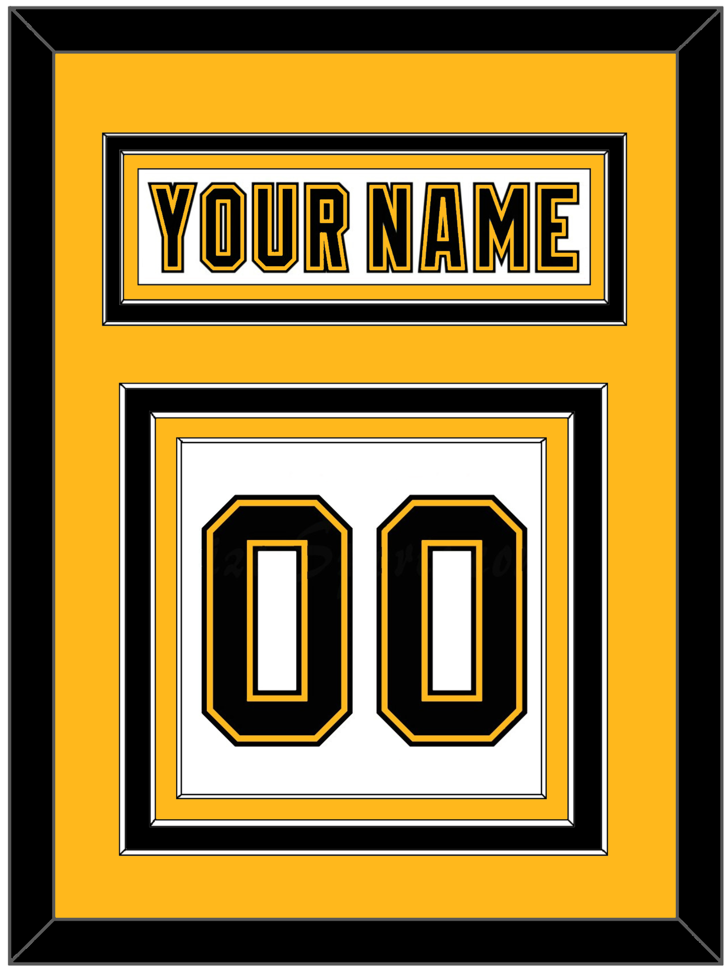 Boston Nameplate & Number (Back) - Home/Road White (1995-2007) - Premier Tier 3