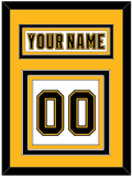 Boston Nameplate & Number (Back) - Home/Road White (1995-2007) - Triple Mat 3
