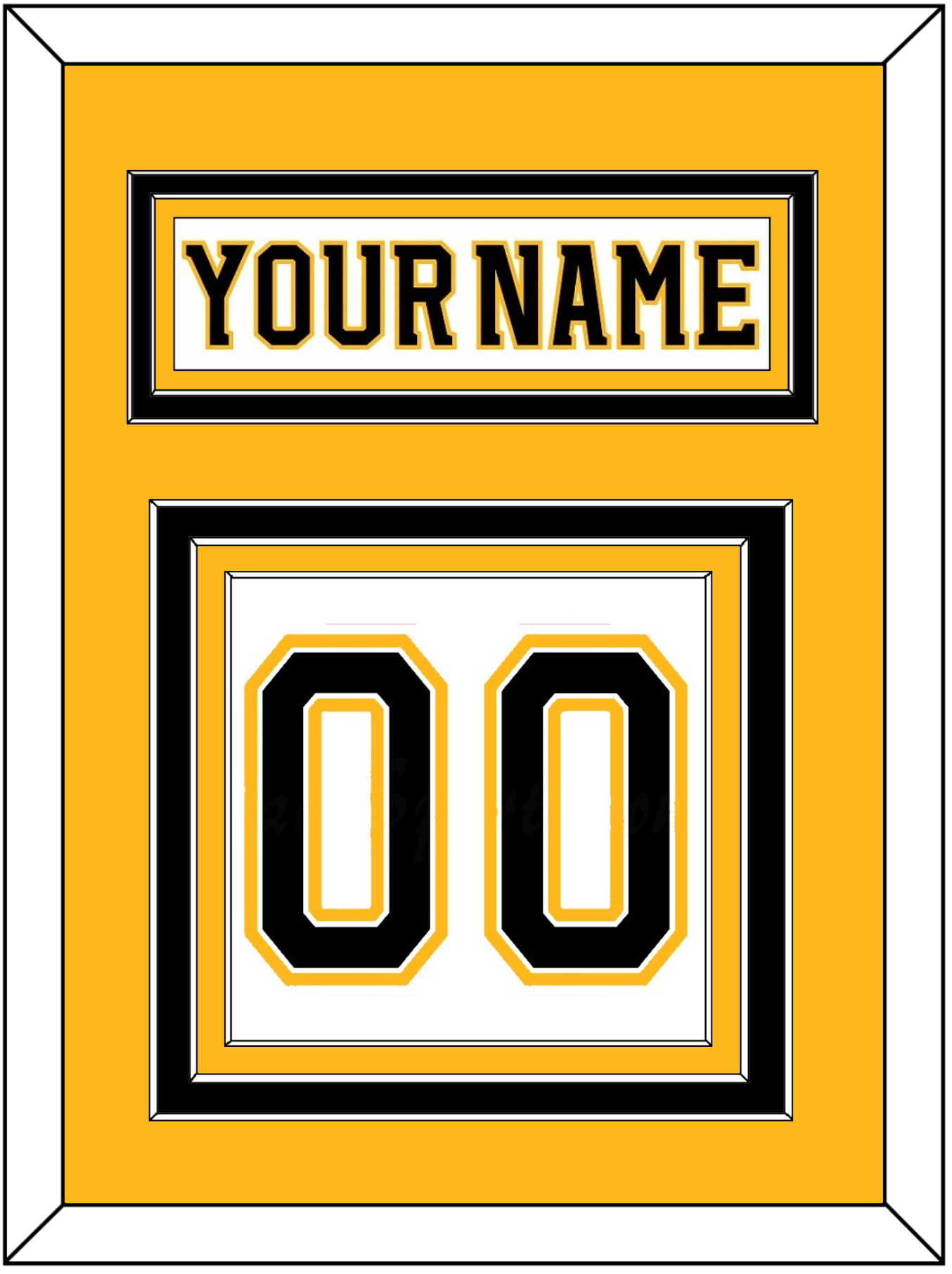 Boston Nameplate & Number (Back) - Road White (2007-2017) - Premier Tier 3