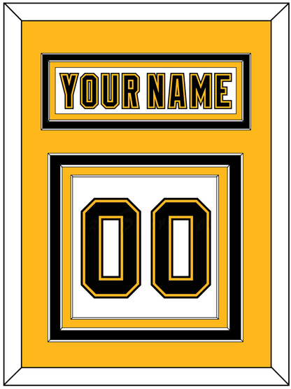 Boston Nameplate & Number (Back) - Home/Road White (1995-2007) - Premier Tier 3