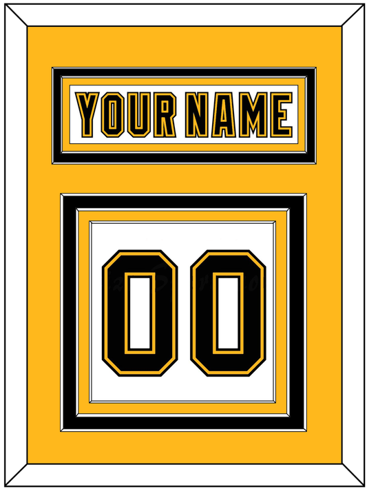 Boston Nameplate & Number (Back) - Home/Road White (1995-2007) - Premier Tier 3