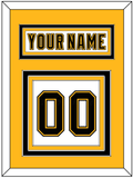 Boston Nameplate & Number (Back) - Home/Road White (1995-2007) - Triple Mat 3