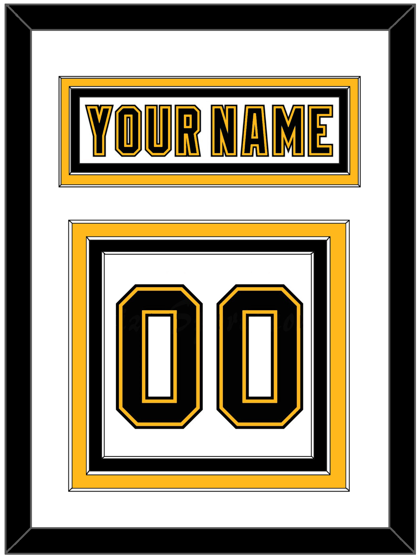 Boston Nameplate & Number (Back) - Home/Road White (1995-2007) - Premier Tier 1