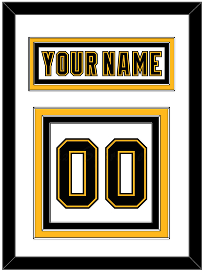 Boston Nameplate & Number (Back) - Home/Road White (1995-2007) - Premier Tier 1